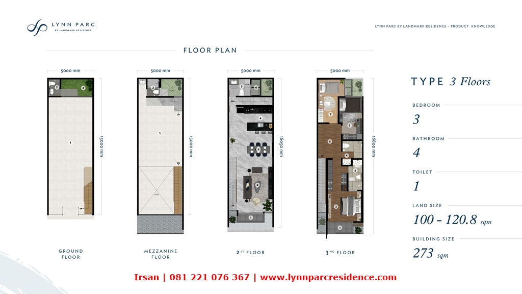 Layout SOHO Lynn Parc 3 Lantai